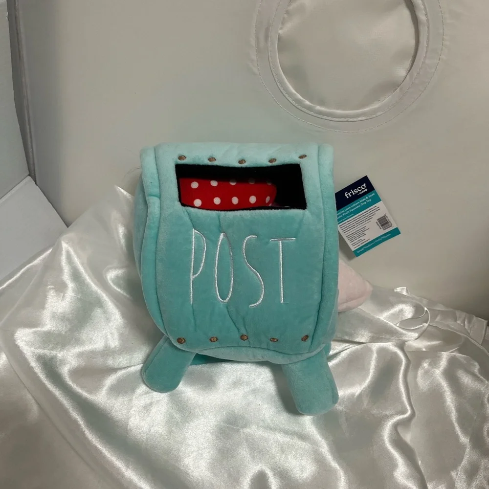 Teal Plush Mailbox Toy